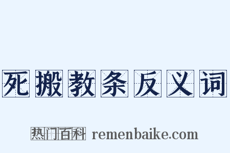 死搬教条反义词是什么意思的图片